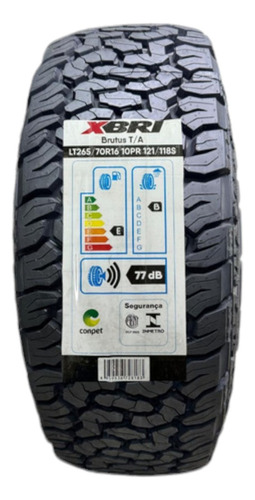 Pneu 265/70r16 10pr 121/118s Tl Xbri Brutus T/a Aro16 Índice De Velocidade S