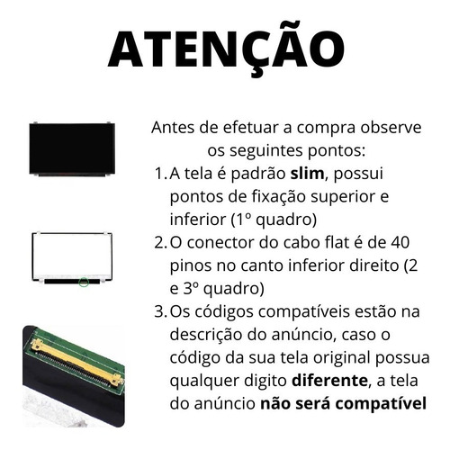 Imagem 6 de 7 de Tela Nova 14 Led Slim Positivopremium Xr7550 Hb140wx1-300