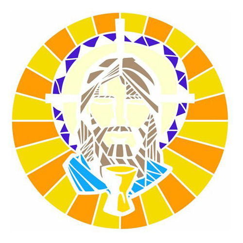 Plantilla de acetato Opa, 30,5 x 30,5 cm, vitral de Jesús 2743
