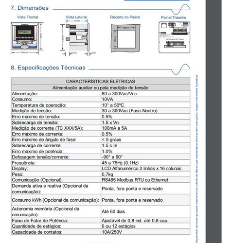 Controlador De Fator De Potência; Cm4040/m/12 Embrasul (Usado)