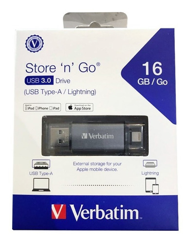 Pendrive Verbatim 16gb Usb 3.0 / Lightning