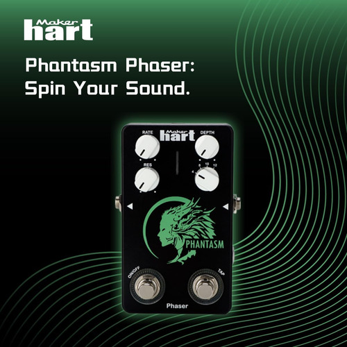Hart Hart Phaser Pedal Con Tap Tempo-phaser Dinámico De 12 E