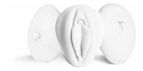 Kit Expositor De Piercing Vulva, Umbigo E Mamilo Cor Branco