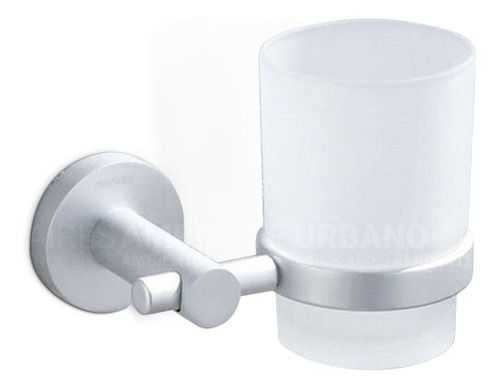 Vaso Porta Cepillo De Pared Para Amurar De Aluminio Inoxidab