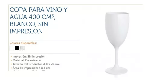 6 Copas Vino Y Agua Plástico Eventos Bar Gastronomía En Caja