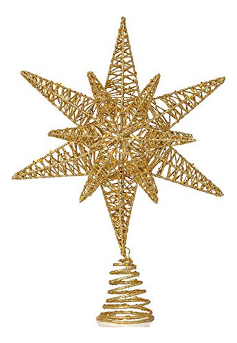 Ornatividad Arbol De La Estrella Del Oro  Navidad Oro Dcdhc