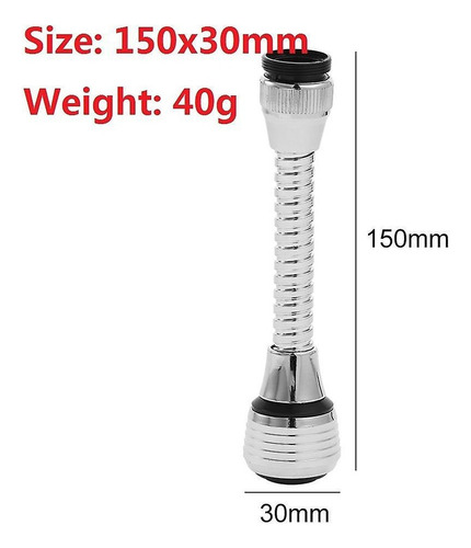 Accesorio Canilla Extensor Anti Splash Cocina Grifo Cocina