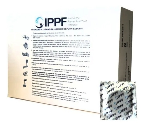Caja De 3 Condones De Latex Natural Lubricados Ippf V.2025