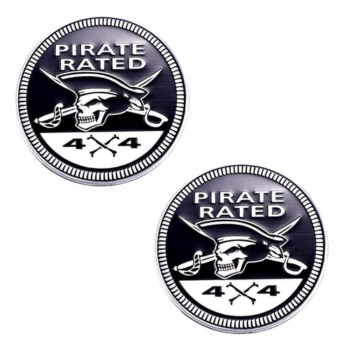2 Emblemas Clasificados Con Clasificación Pirata Brillante D