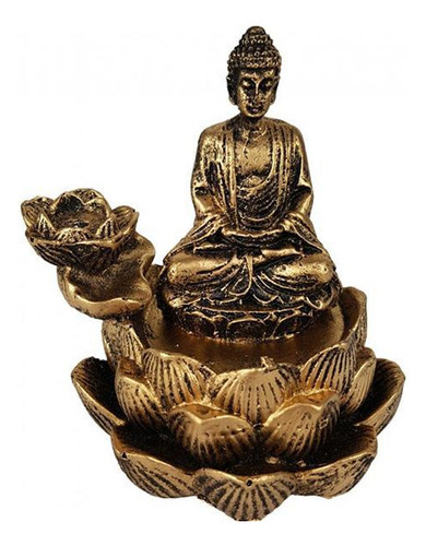 Incensário Buda Meditando Na Flor De Lótus 13081