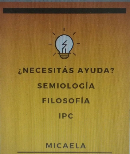 Imagen 1 de 1 de Clases - Terciario/universitario - Lengua/semiología/filosof