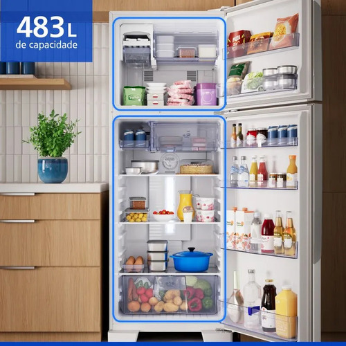 Geladeira Frost Free Nr-bt71pv4wa 483l Branca Panasonic 127v Branco