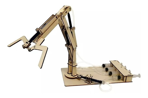 Brazo Robot Garra Hidraulica Para Armar Kit De Ciencia Stem