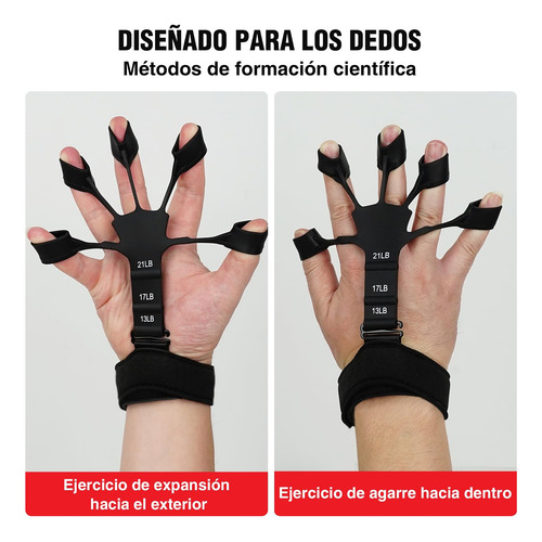 Ejercitador De Mano De Kit Elastica Fortalecedor 6 En 1