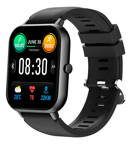 Smartwatch Zwear Zl54c Chamada Bluetooth Tela De 1.83 Pol. Cor da caixa Preto