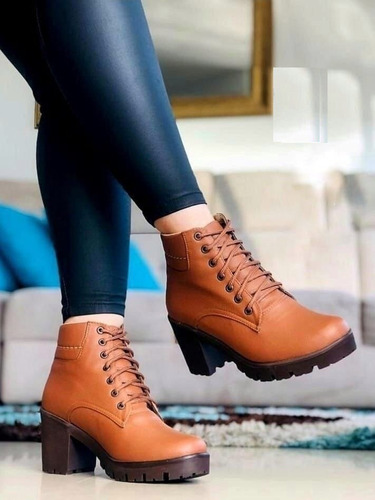 Zapatos Botas Botín De Tacon Corte Alto Para Mujeres Damas 