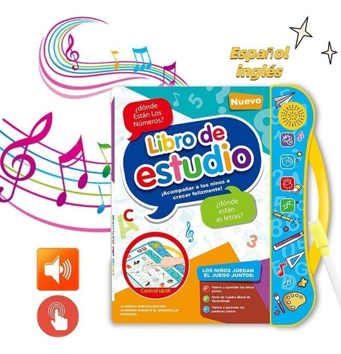 Libro De Aprendizaje Con Sonido P/regalo De Navidad De Niños