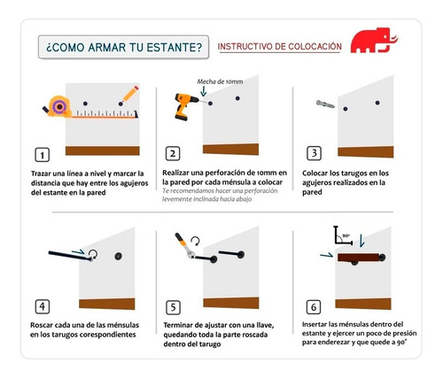 Imagen 5 de 10 de Kit Slim Estante Repisa Flotante 20x25 40x25 60x25 Melamina