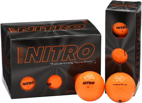 Pelota de golf Nitro NMD12YBXC color naranja