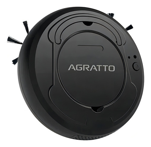 Aspirador De Pó Automático Agratto 127/220V Robo Varre Aspira Cor Preto