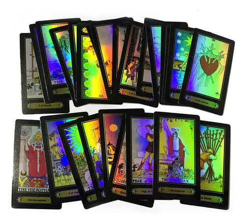 Tarot Versión Holográfica Láser 78pcs + Manual