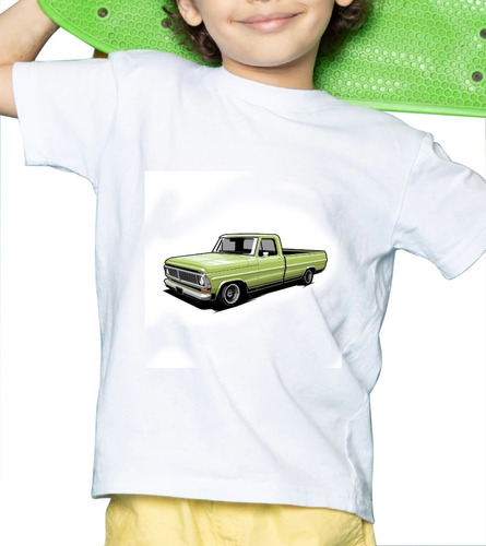 Camiseta Niño Carro Verde Camioneta