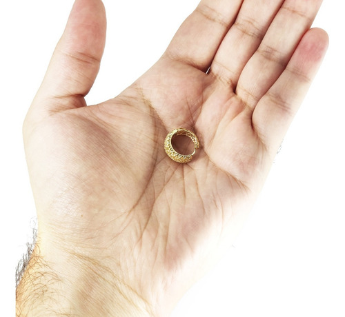 Brinco Ouro 18k Argola Vazada Com Trava Zircônia Promoção