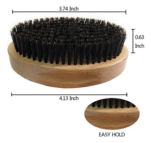 Peine Para Barba Y Cepillo Para Barba Con Cerdas Naturales D
