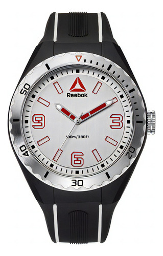 Reloj Reebok Emom 1.0 Rd-emo-g2-pbib-wr Hombre Color De La Malla Negro Color Del Bisel Plateado Color Del Fondo Blanco