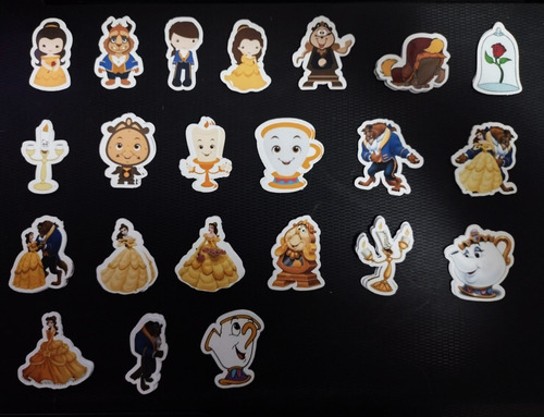50 Tags, Topper, Apliques Docinhos Desenho - Bela E A Fera