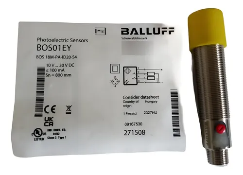 Sensore Fotoelettrico Balluff BOS014W BOS 18M-PA-RH22-S4, Nuovo, Sostitutivo 1PZ