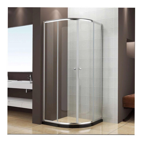 Imagen 1 de 5 de Cancel De Baño Ovalada 100x100 Cristal Templado Aahry