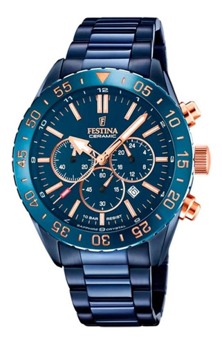 Reloj Festina F20576 1 Ceramic Chrono Hombre Agte Oficial 