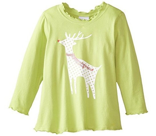 Flap Happy Baby Niña Girl 's Lettuce Edge Tee, Con Graphic