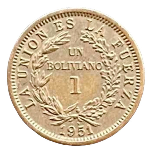 Bolivia - 1 Boliviano - Año 1951 - Km #184