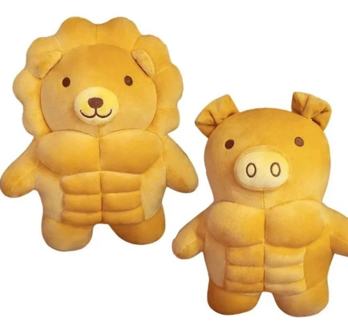 2 Muñecos De Peluche Suaves Y Lindos, Leones, Cerditos, Jugu