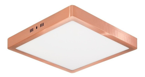 Aplique Plafón Led Cobre Cuadrado 30w Luz Calida/fria