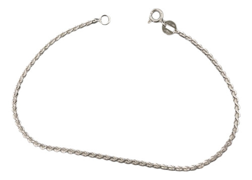 Pulsera Maciza Mediana Almendra 18cm Plata 925