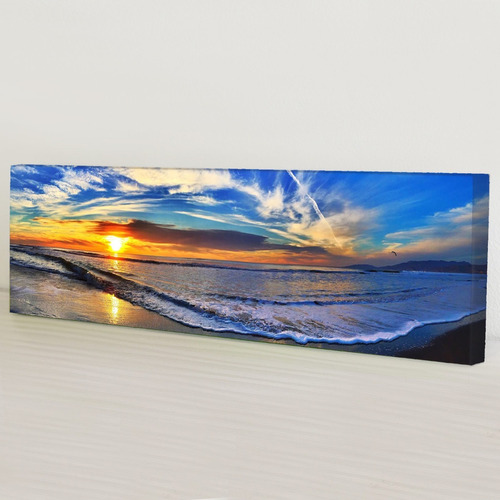 Cuadro Lienzo Playa Medidas 60 X 15 Cm Foto Canvas