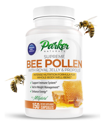Polen De Abeja Supreme Parker Naturals 150 Cápsulas Vegetari