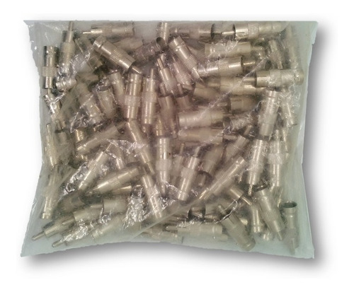 Conector Bnc Hembra A Rca Macho Coaxial Bolsa De 100 Calidad