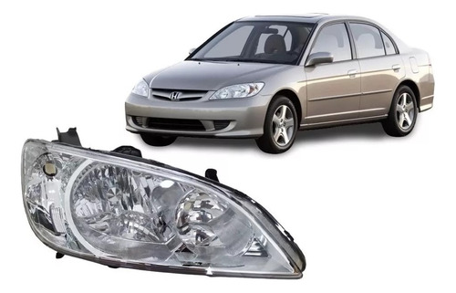 Optica P/ Honda Civic 2004 2005 2006 Lx Giro Cristal