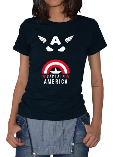 Playera Mujer Capitan America D-3