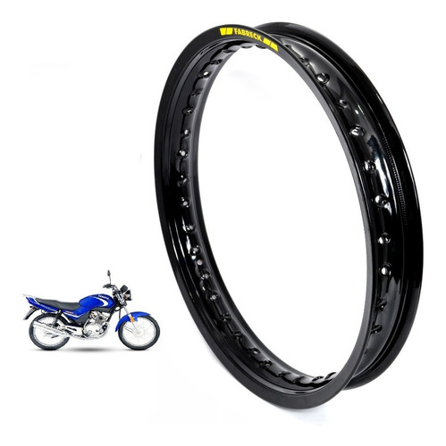 Aro Traseiro Ybr 125 1.85x18 Ferro Preto Brilhante Ano 2001