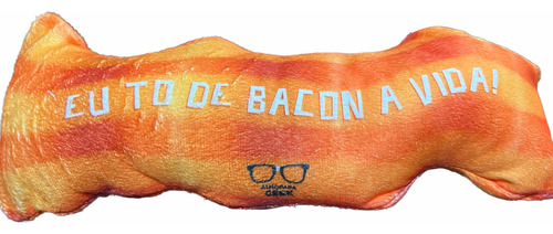 Mini Almofada Divertida De Bacon A Vida 30x10
