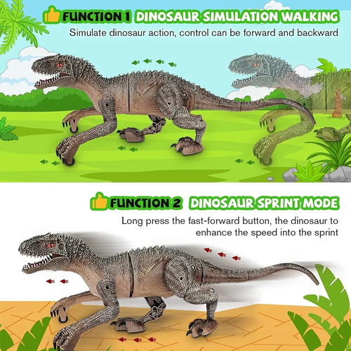 Brinquedo De Dinossauro Com Controle Remoto Jurassic Velocir