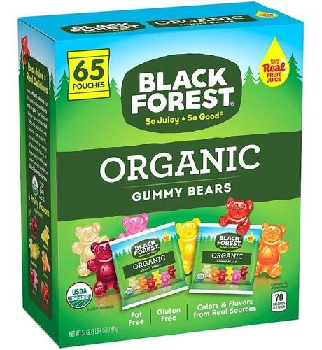 Gomitas Ositos Orgánicos Caja Black Forest 65 X 22 G