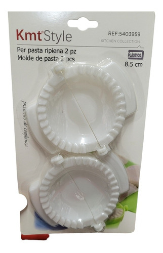 Set 2 Moldes Para Empanadas 8.5 Cm Diámetro Llenado Y Cerrad