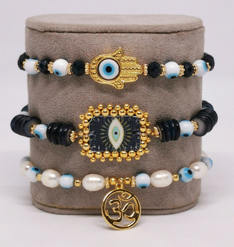 Imagen 2 de 2 de Pulsera Puca Azul C/escapulario