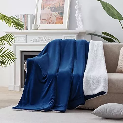 Manta de forro polar Sherpa para sofá o cama, 500 GSM, gruesa y cálida -  VIRTUAL MUEBLES